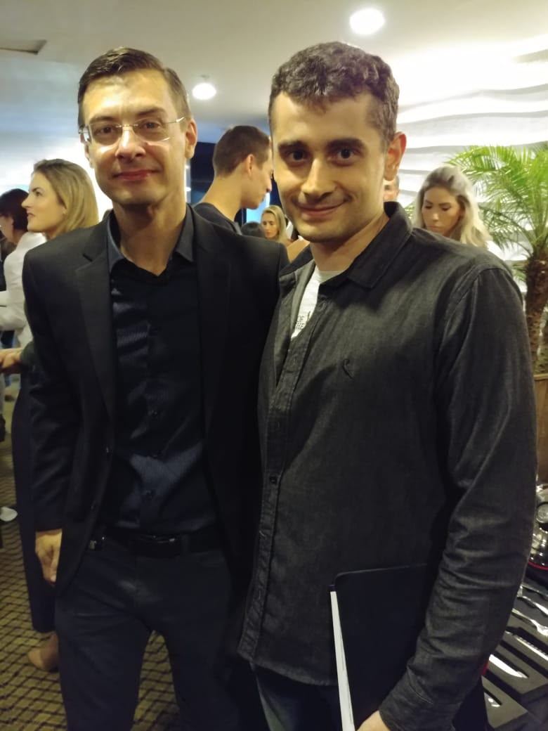 Felipe Caggiano em evento da área de nutrição