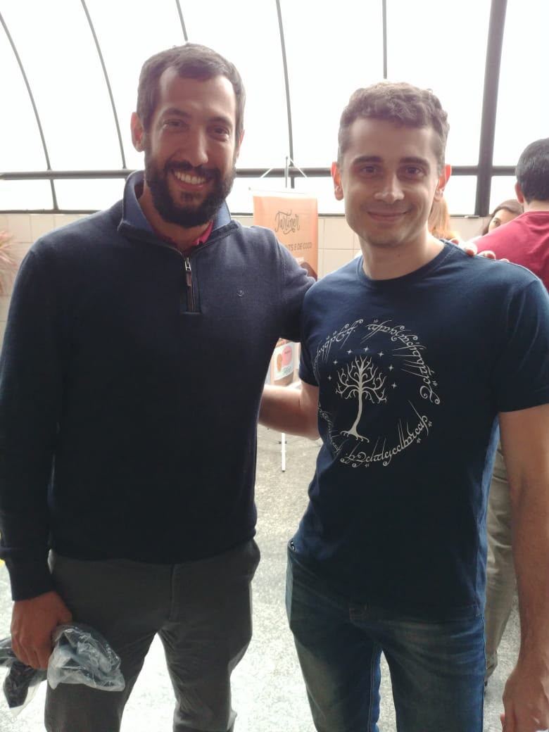 Felipe Caggiano em evento da área de nutrição